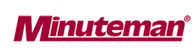 Minuteman logo with bold pink and black text