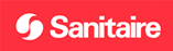 Sanitaire logo on red background