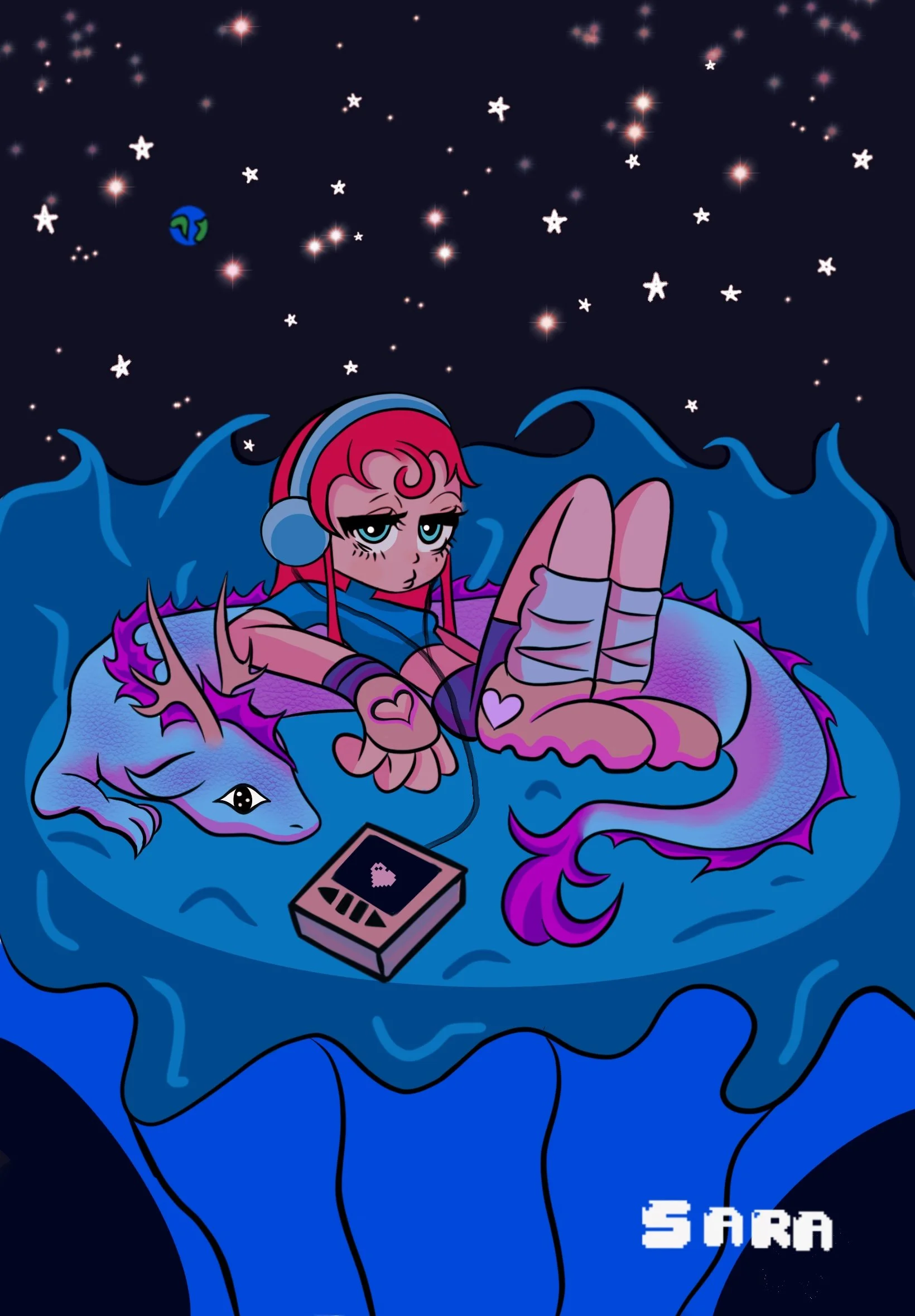 "Listening to Frank Ocean" Print