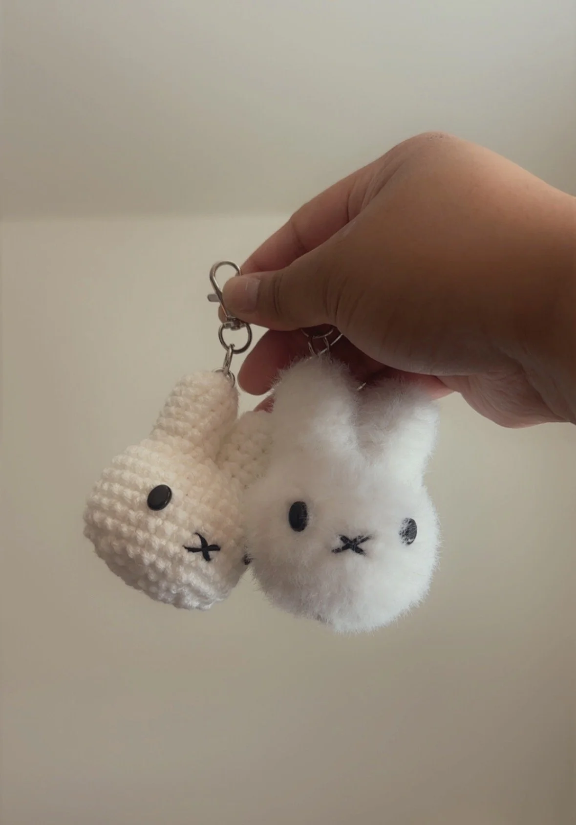 crochet bunny bag charm