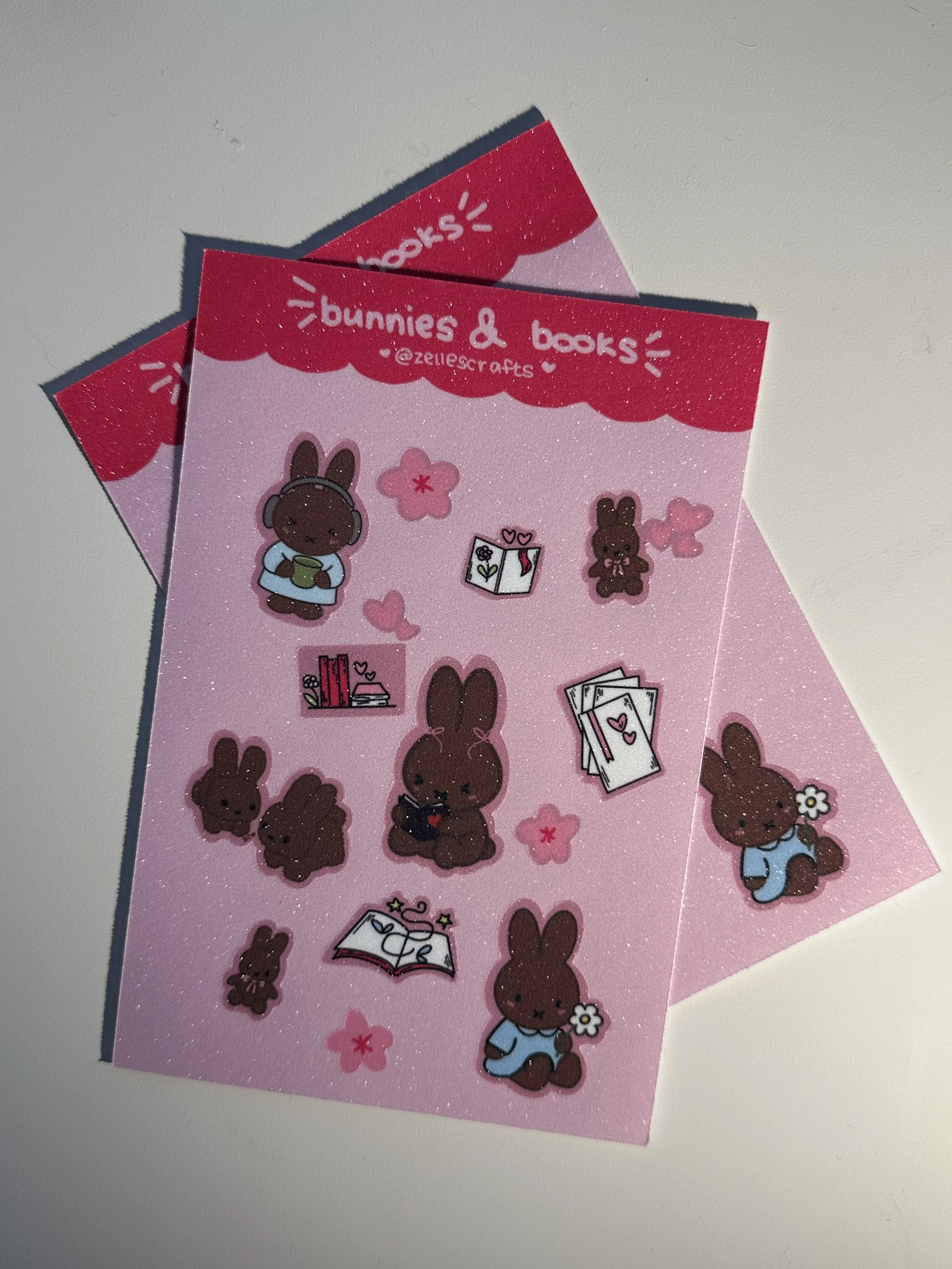 bunnies & books sticker sheet