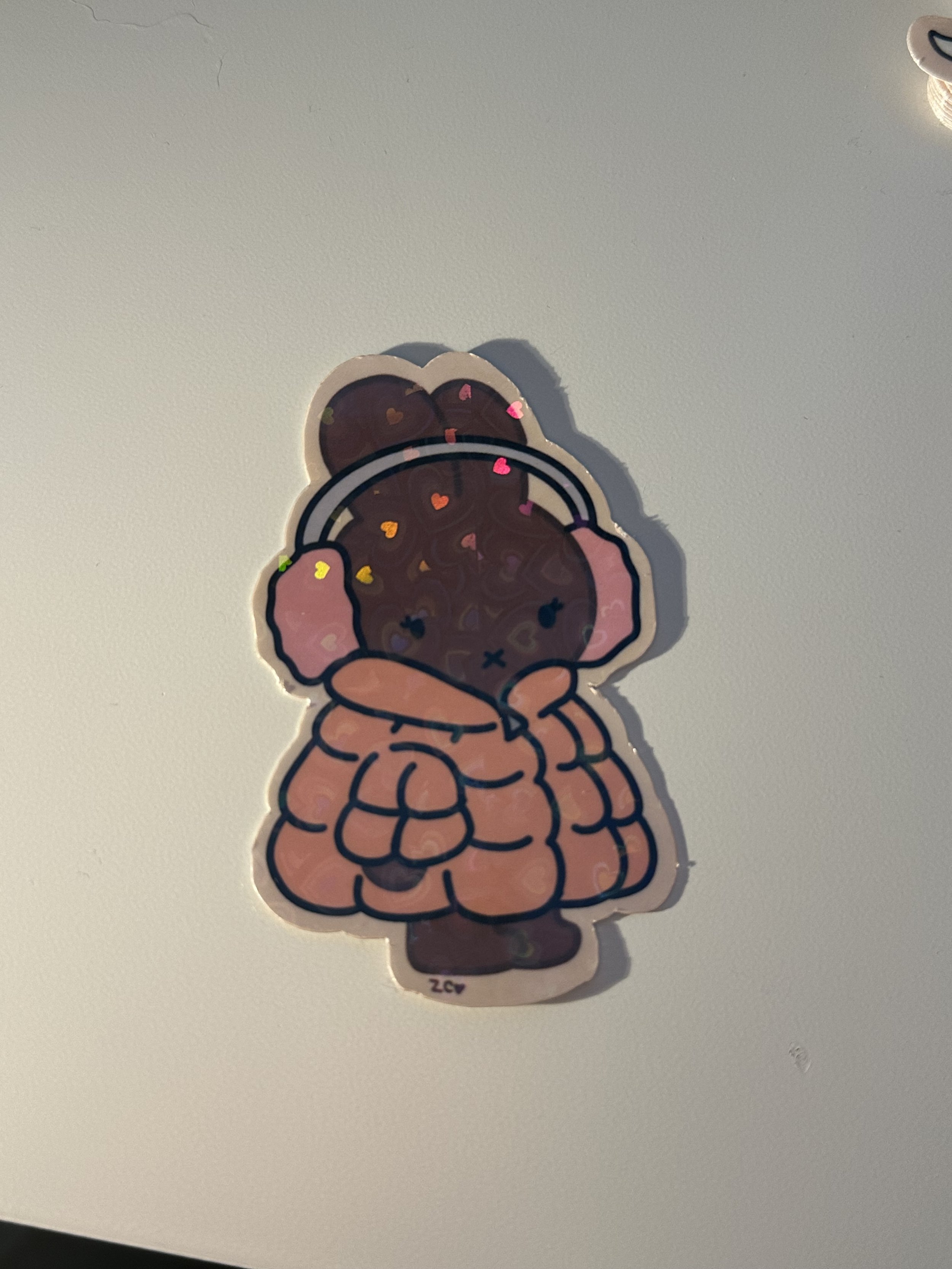puffer bunny sticker