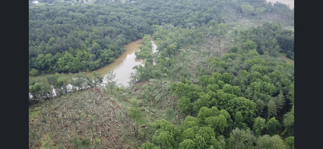 Hundreds of snapped trees in Eldersburg - NWS Balt/Wash