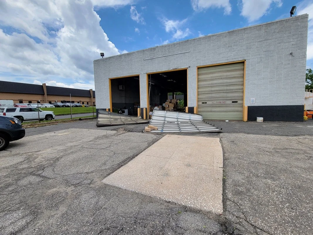 Damaged warehouse in Baltimore County - NWS Balt/Wash