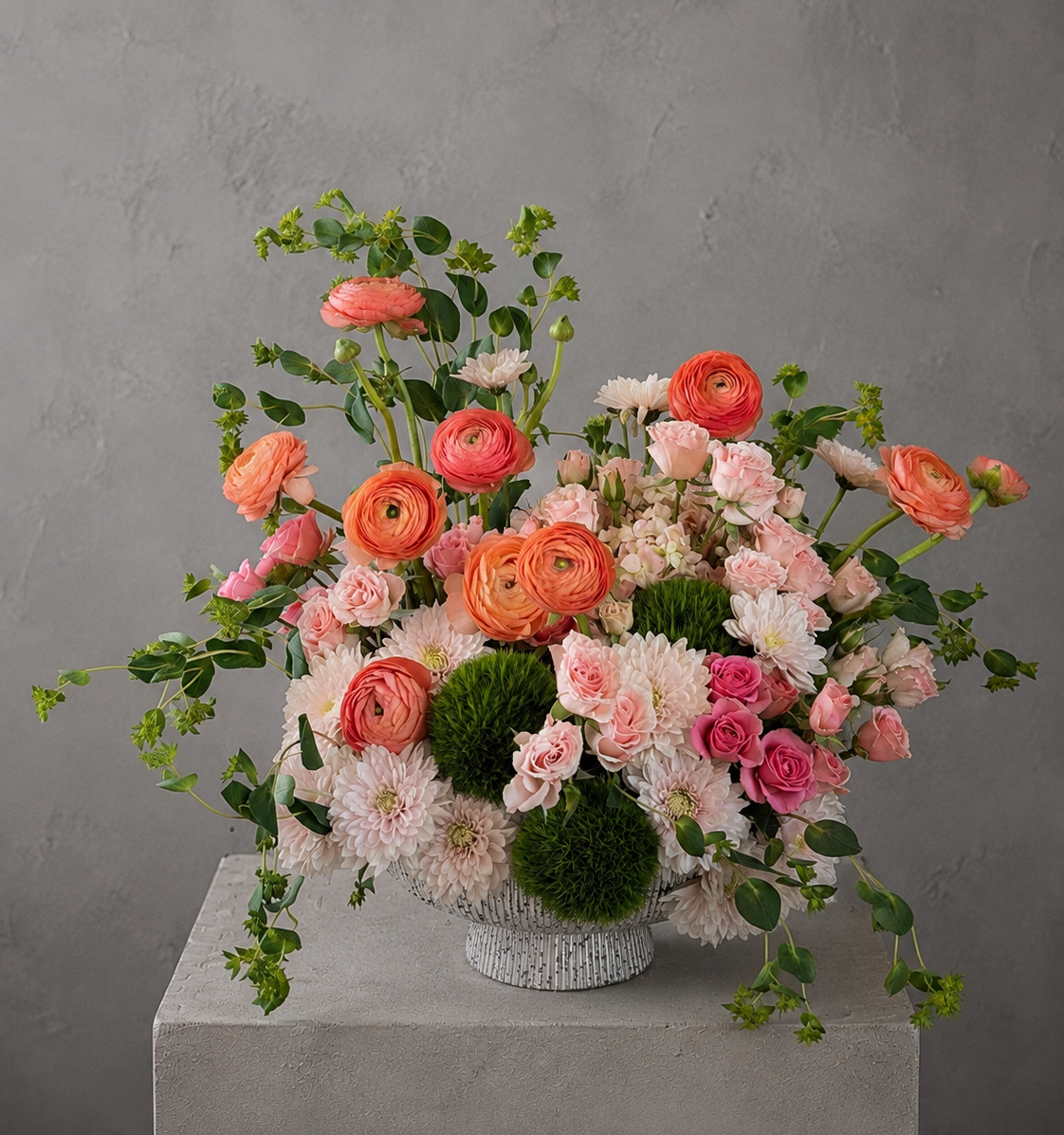 Coral Ranunculus & Rose