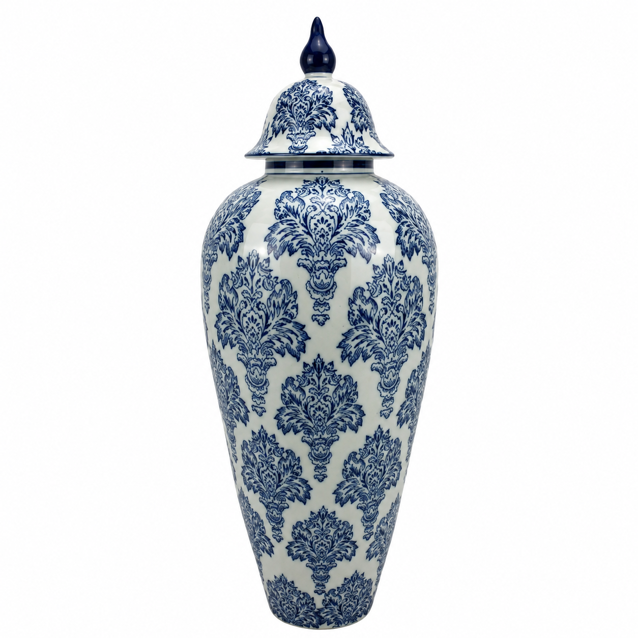 Oliya Blue Vase With Lid Small
