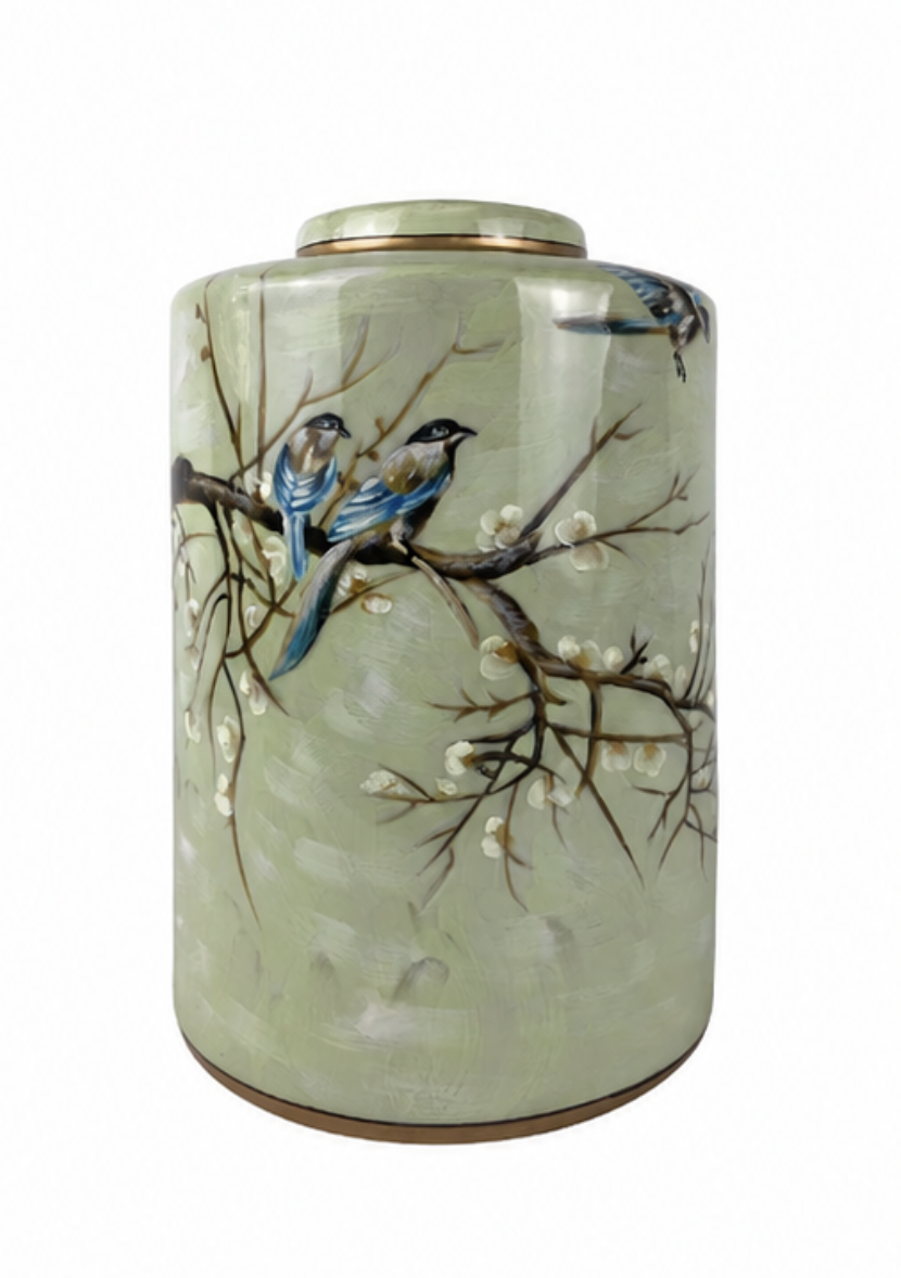 Birdie Green Vase Large