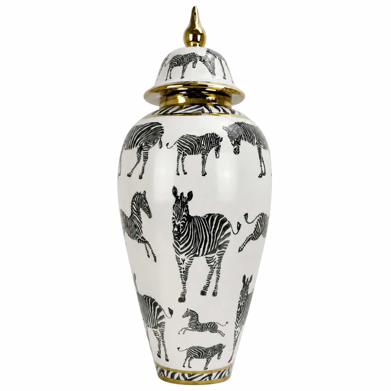 Zebra Gold Jar Large