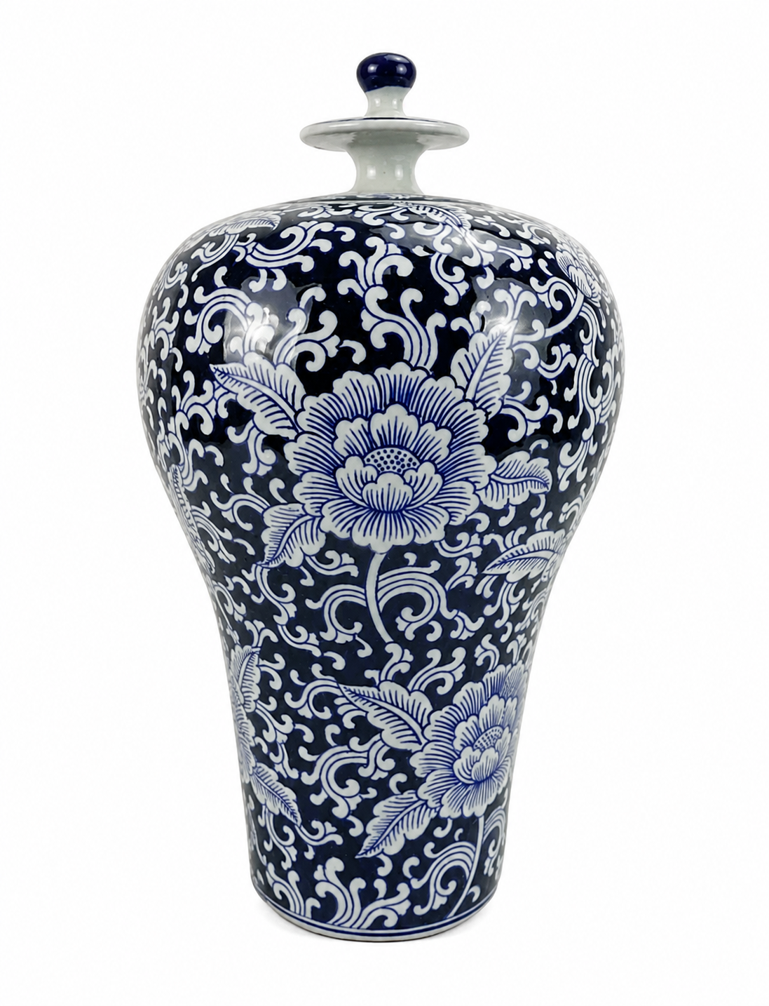 Blue Roses With Large Lid