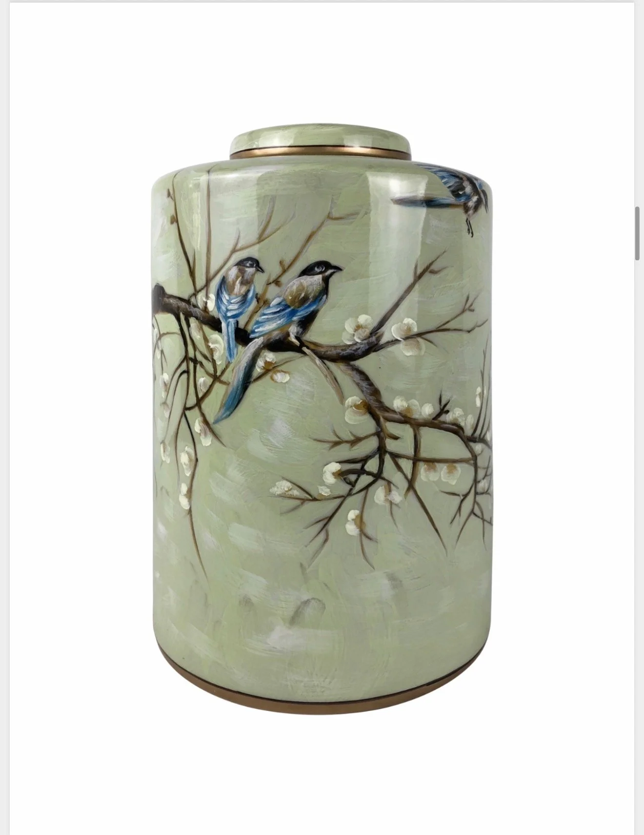 Birdie Green Vase