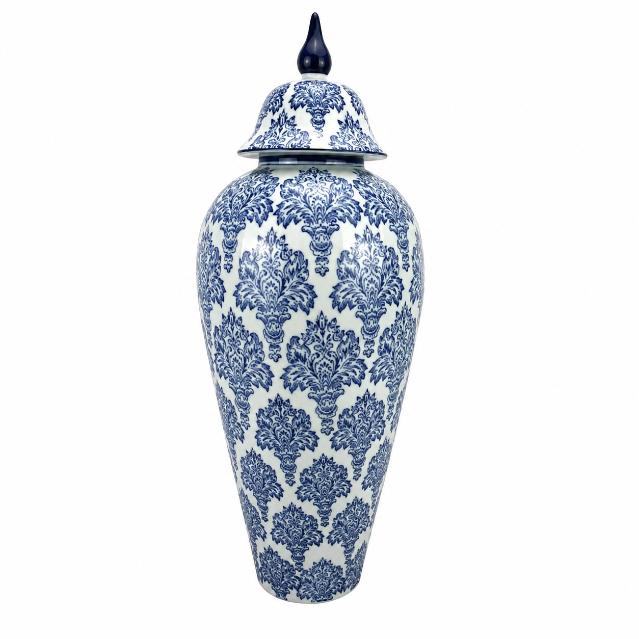 Oliya Blue Vase With Lid Large