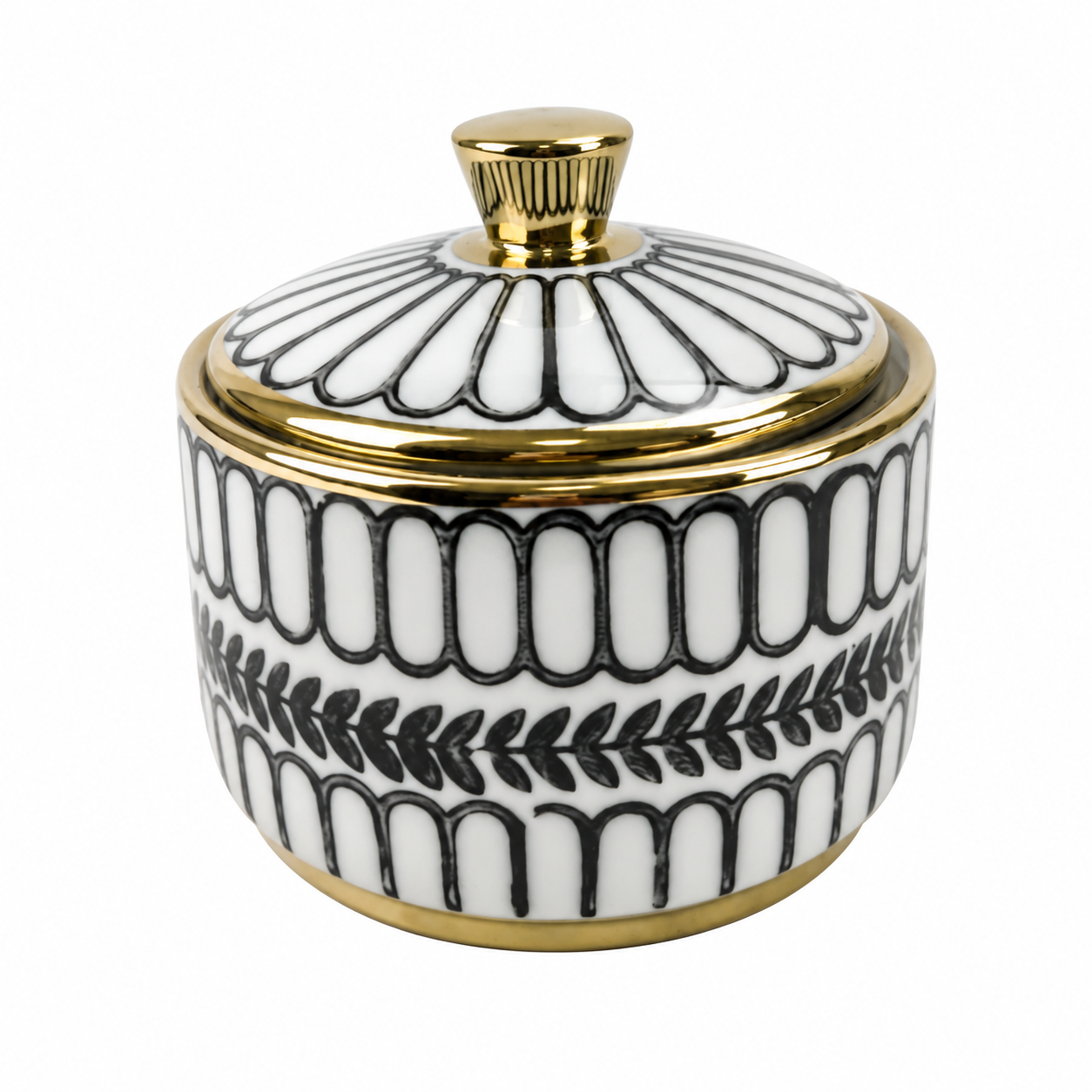 Finn Jar With Gold Lid Medium