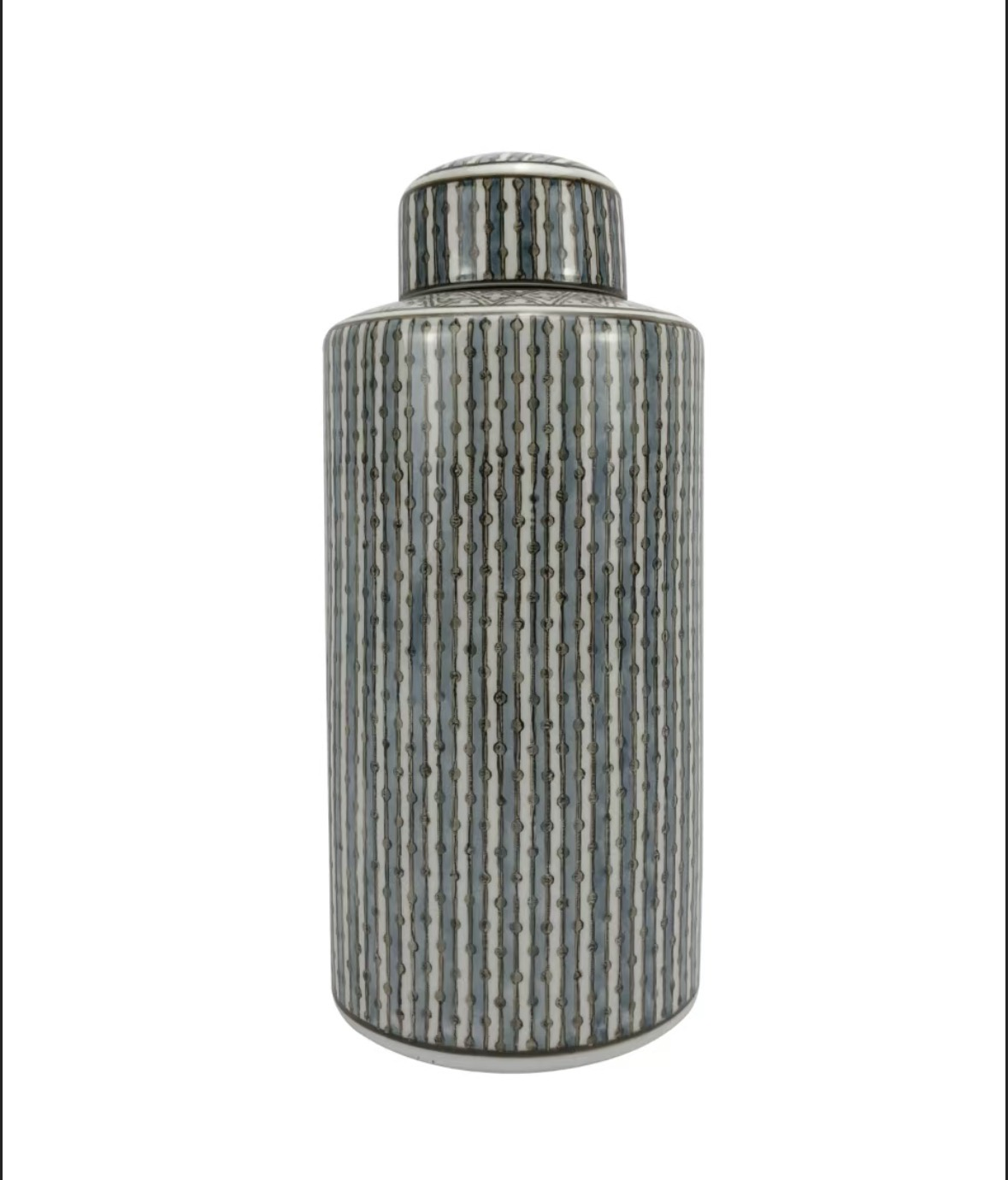 Greenstone Round Circular Vase Medium Lid