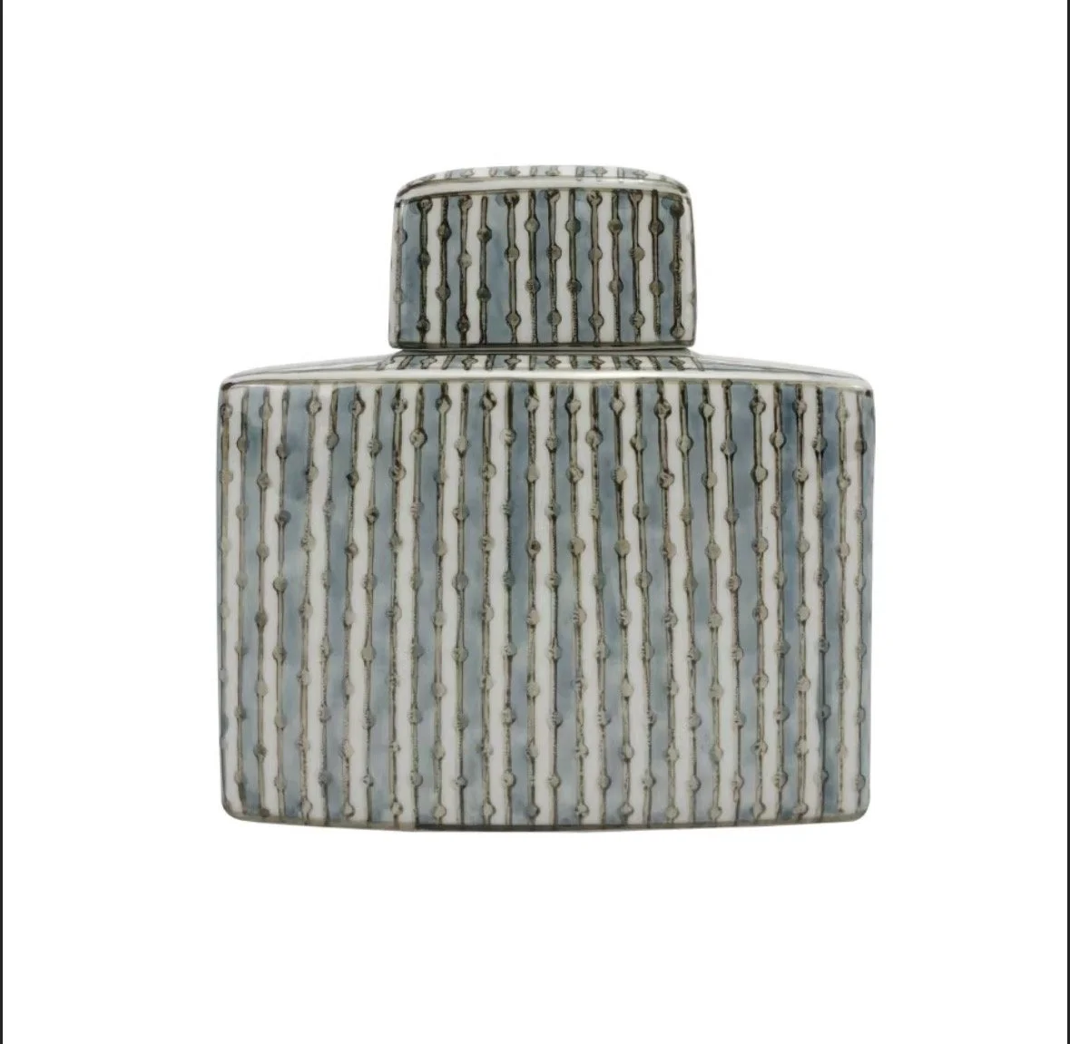 Greenstone Rectangular Vase Smaller Lid