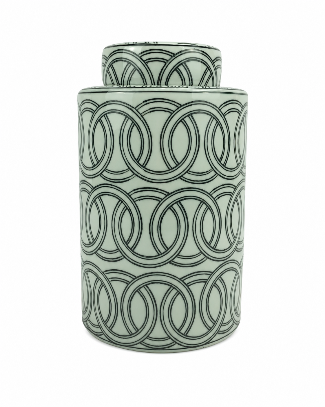 Chains Vase With Lid Medium