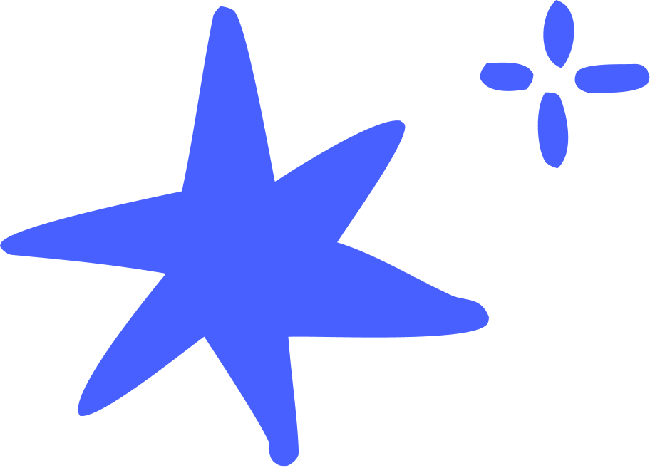Twee blauwe sterren