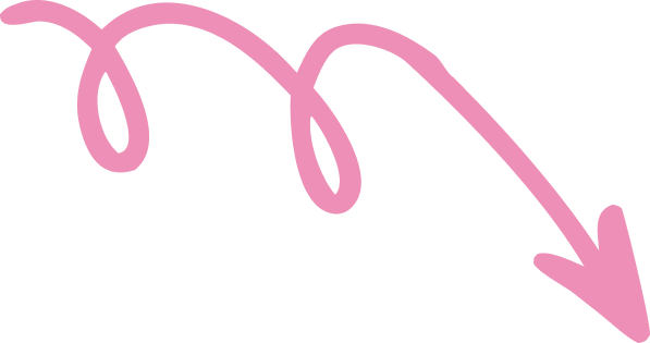 Een grafische tekening van een roze pijl die cirkelt en eindigt met een pijl naar beneden.