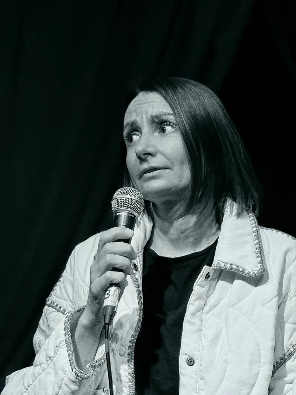 Comedian performing - Comedy Queens