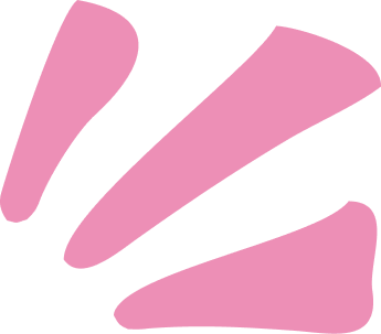 Gelede vorm en vlekken in roze en zwart.