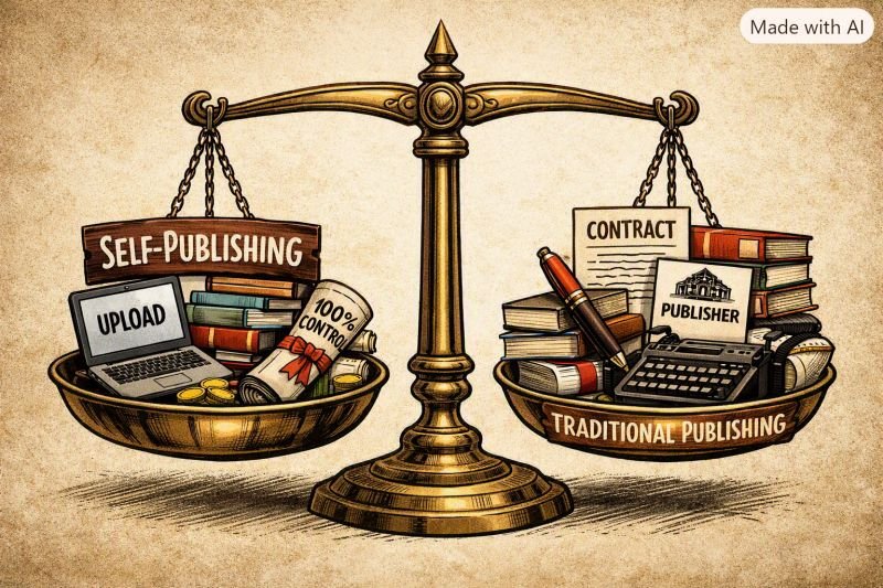 Self-publishing: pros and cons. Discuss...