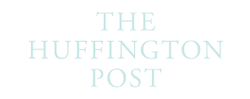 The Huffington Post logo in light blue text on a white background.