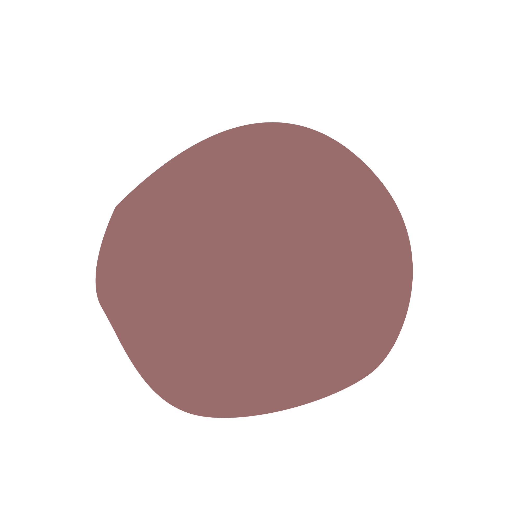 A large abstract 3D shape with a rounded top, brown color, set against a black background.