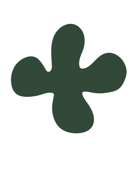 Simplified icon of a green four-leaf clover.