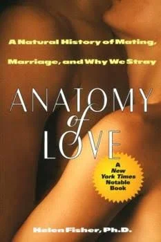 Book cover for "Anatomy of Love: A Natural History of Mating, Marriage, and Why We Stray" by Helen Fisher, Ph.D.