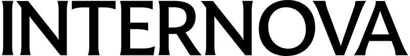 Close-up of the word 'Internova' in bold black letters on a white background.