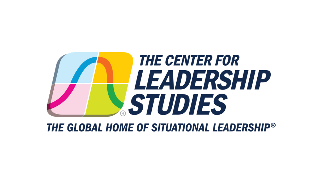 Logo of the Center for Leadership Studies with a colorful divided square and the text "The Center for Leadership Studies" and "The Global Home of Situational Leadership".