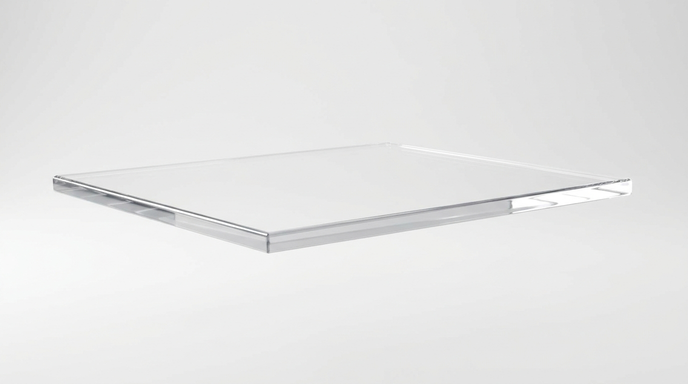 Laserskuren plexiglas-skiva på mått med blank polerad kant, Scandcut