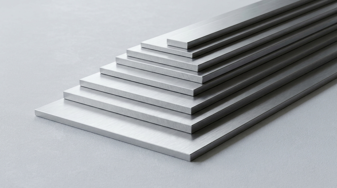 Måttbeställda aluminium plattjärn-strips i 6082 från Scandcut