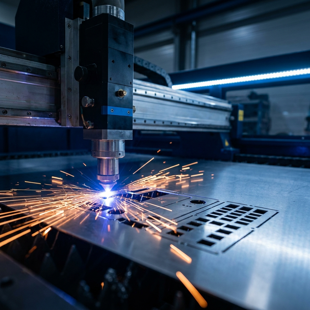 Fiberlaser skär aluminium-frontpanel hos Scandcut