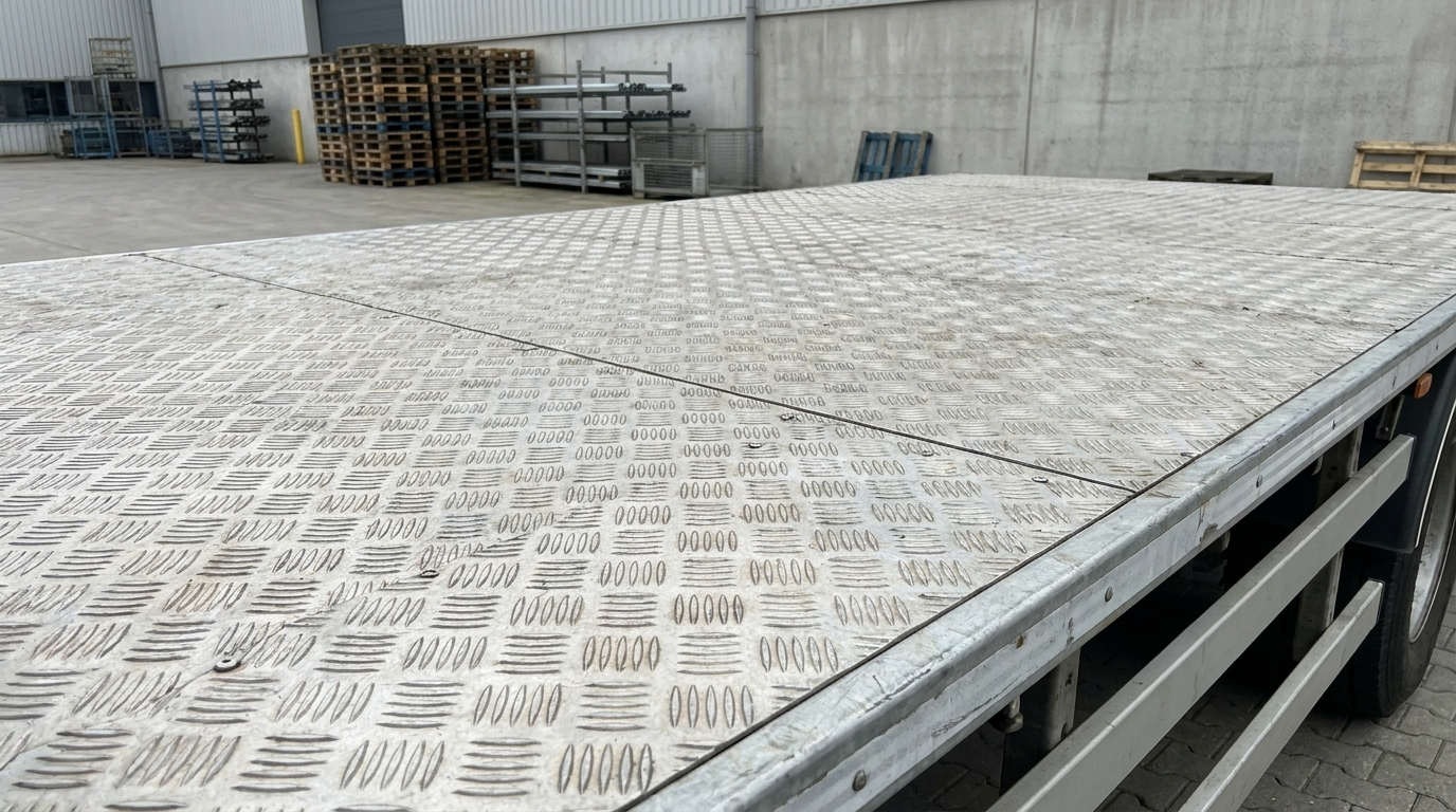Durkplåt aluminium på lastbilsflak, Scandcut