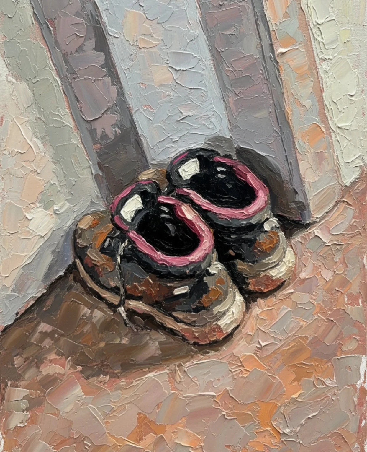 muddy shoes
