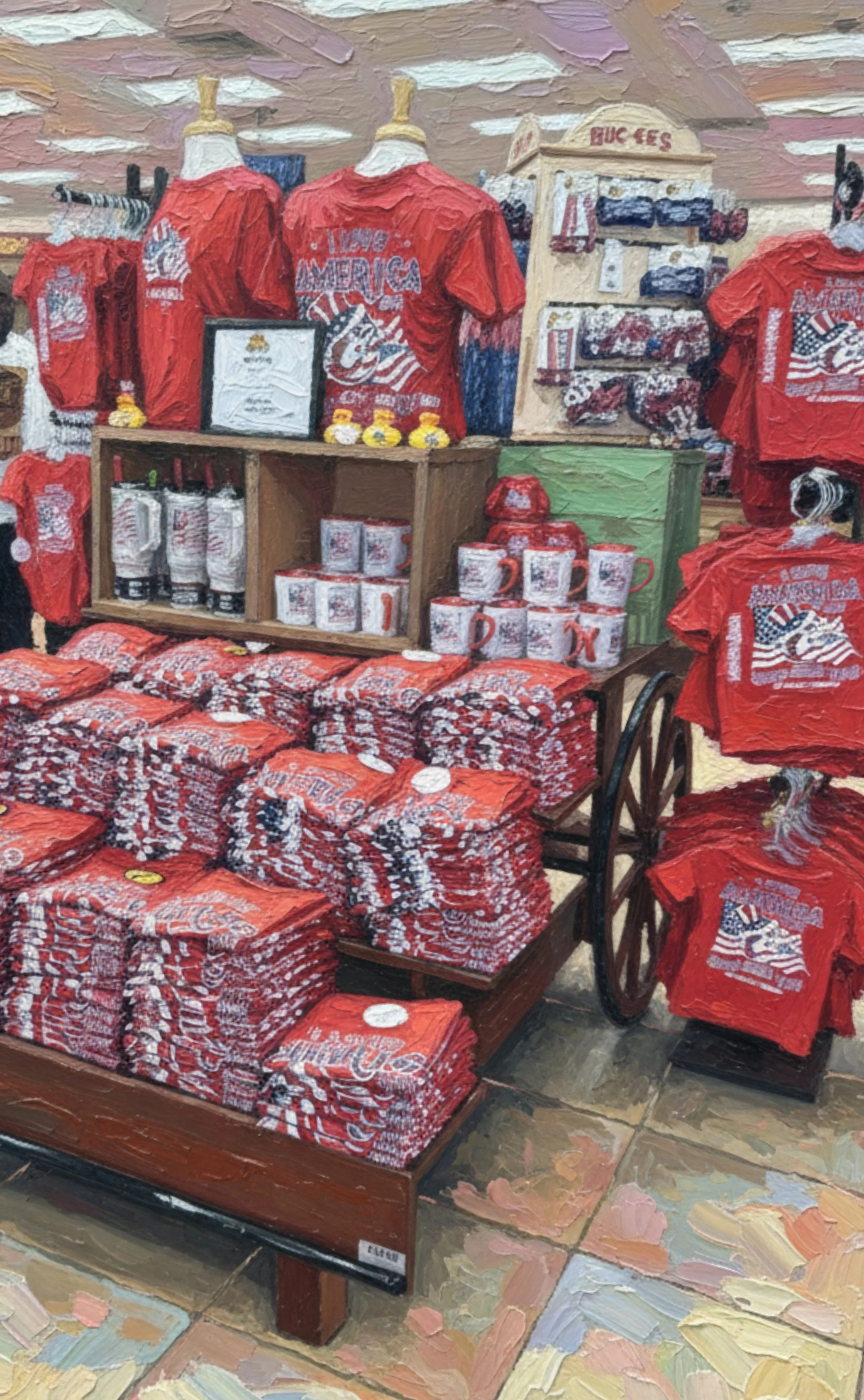 buc ee's shirt display