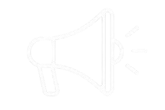Icon of a loudspeaker or megaphone with sound waves emanating from it.