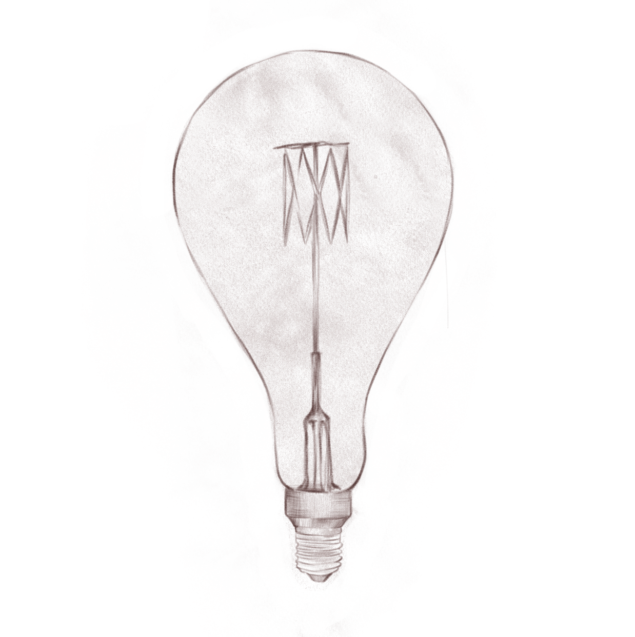 A digital illustration of a light bulb with a spark inside, surrounded by red and white particles.