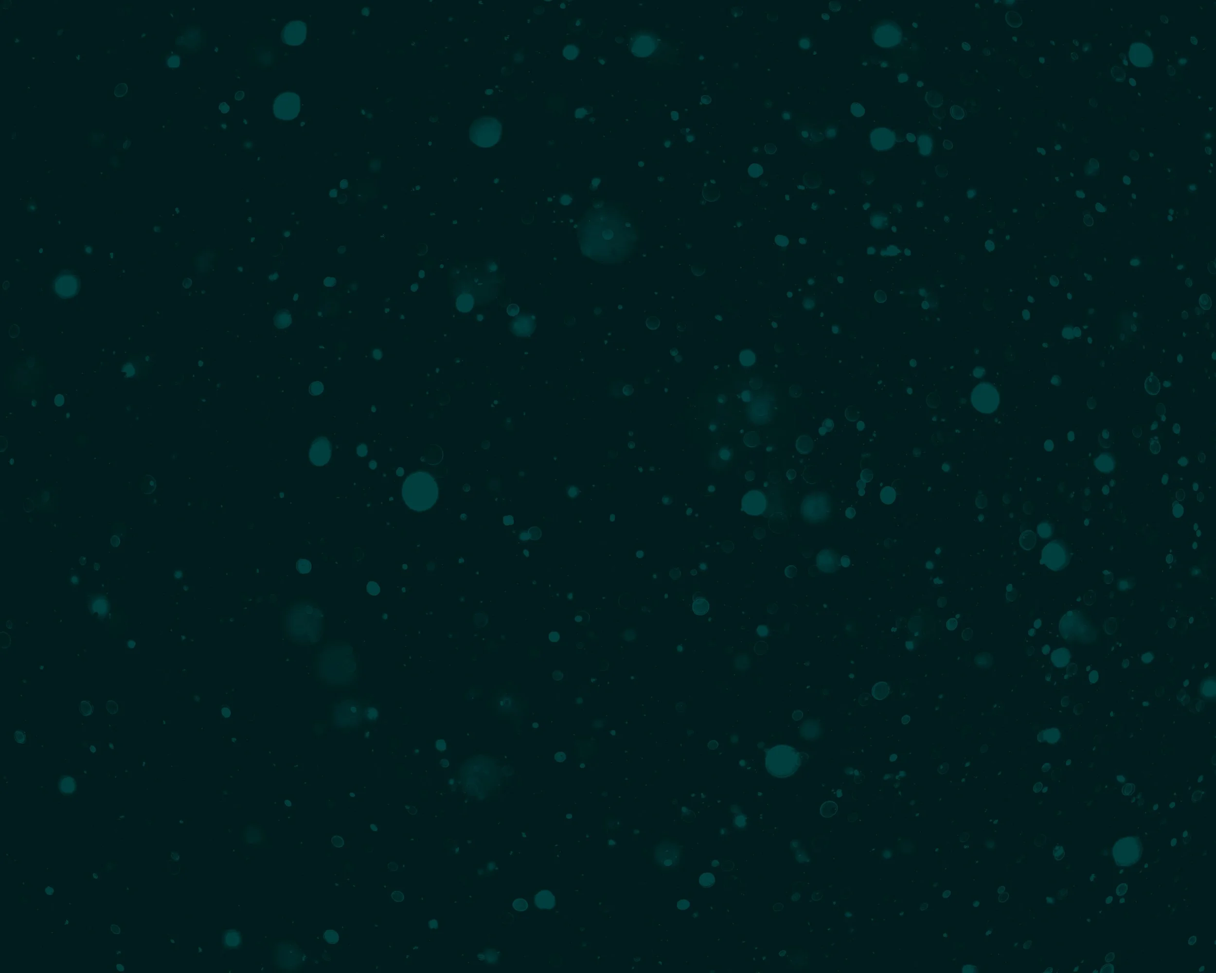 Dark background with scattered light blue and teal bokeh-style dots, creating a starry or glimmering effect.