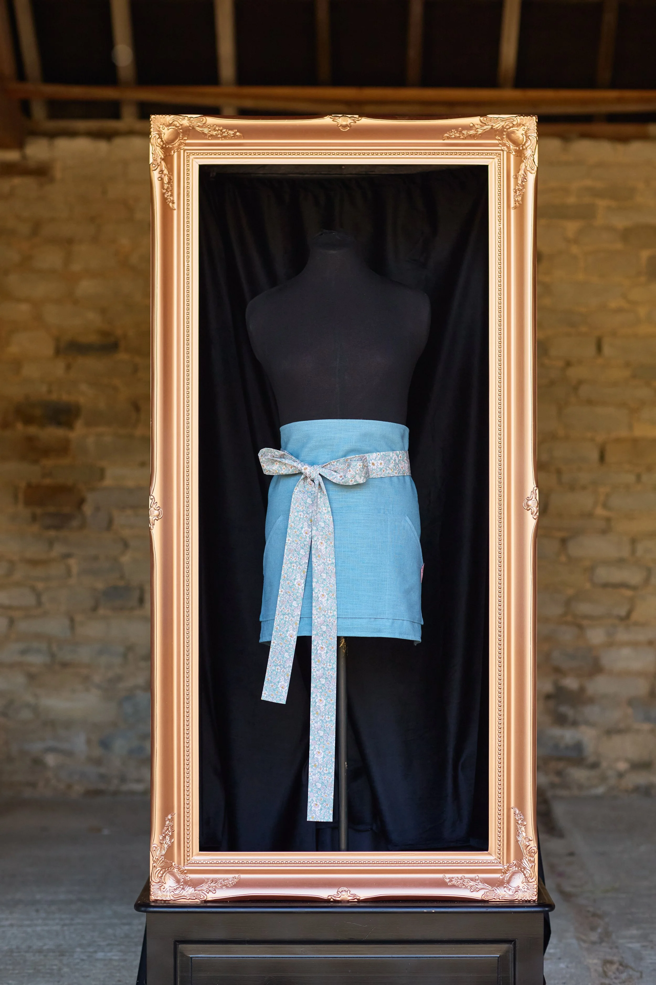 Everyday Kitchen Waist Apron Blue