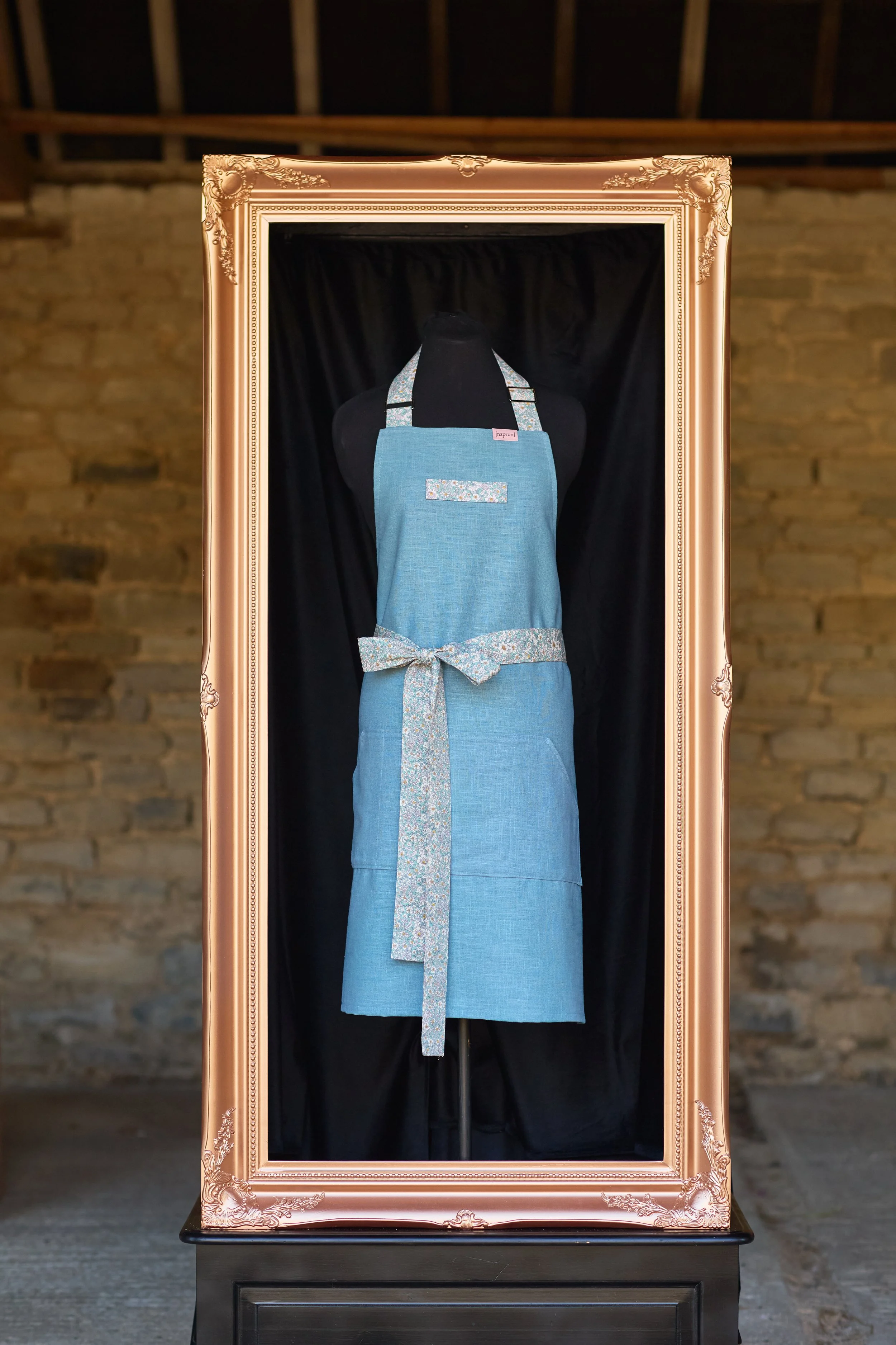 Full Everyday Kitchen Apron Blue