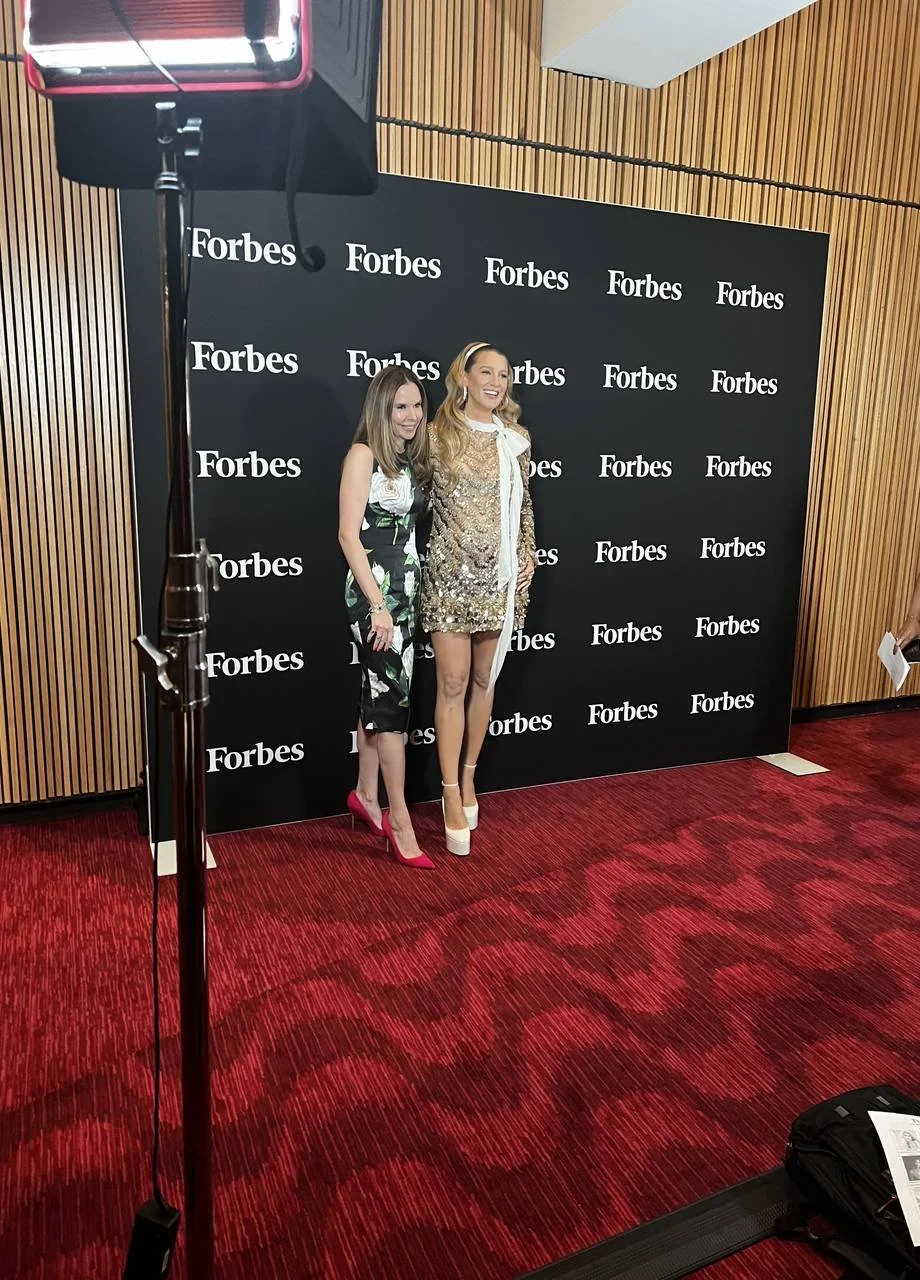 Blake Lively on the red carpet at a Forbes event