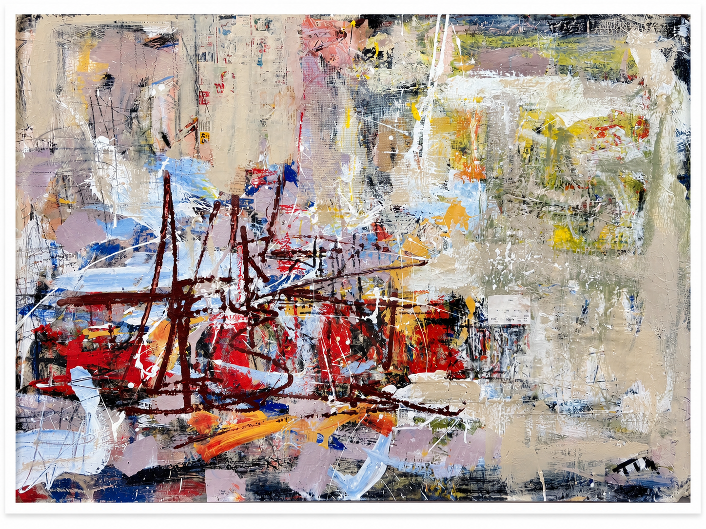  Remains of Place  Mixed media on wood panel 32 by 36 inches