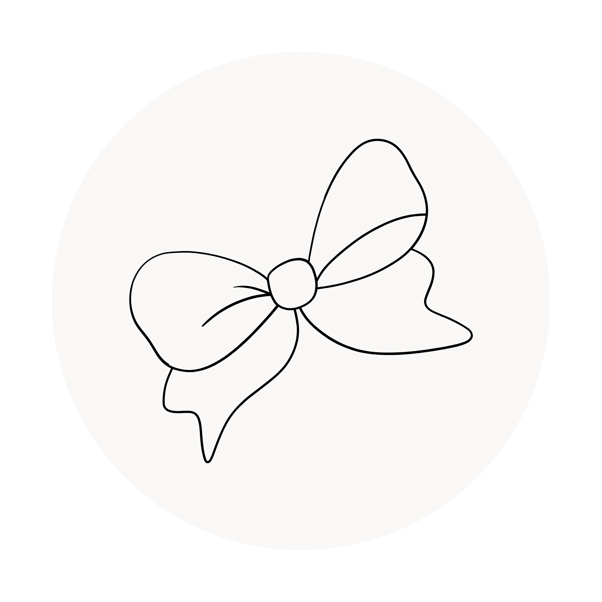 Dessin en noir et blanc d'une fleur avec 5 pétales, au centre un cercle.