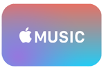 Apple Music logo on a gradient background