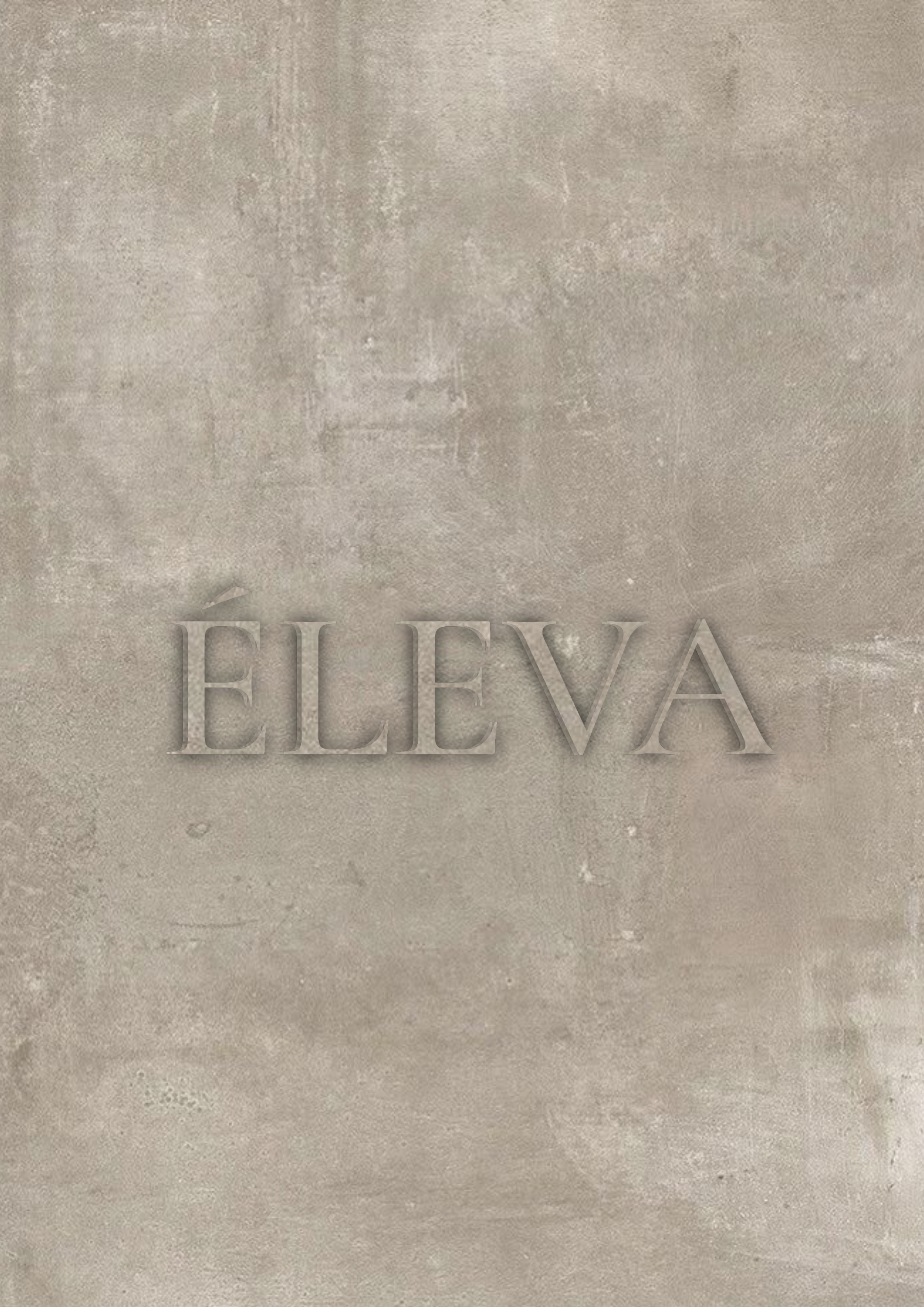 Close-up of a textured beige surface with the word "ELEEVA" embossed in large, capital letters at the bottom.