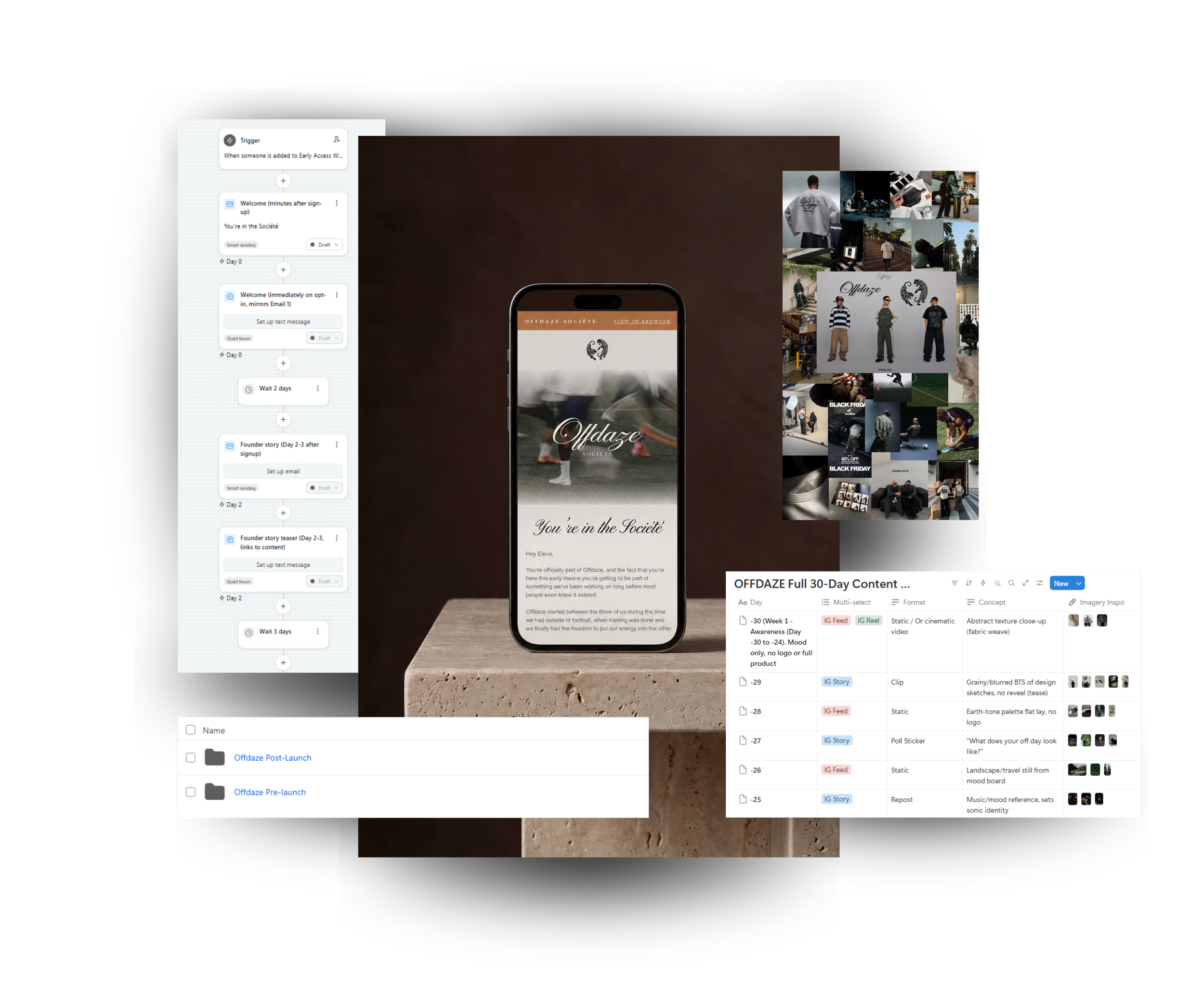 Offdayz Société brand launch, website, content and digital marketing work by Éleva Studio.