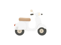 illustration of cream vespa