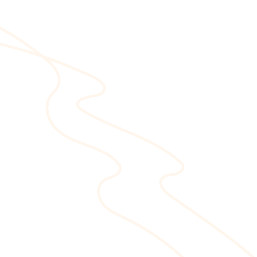 A black background with a winding white line that resembles a riverscape or a path.
