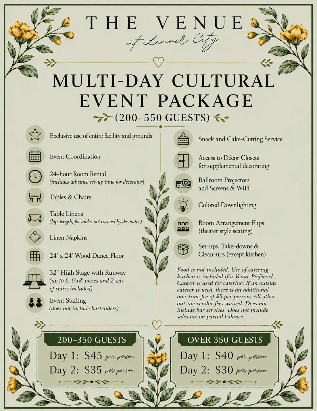 Cultural celebrations package